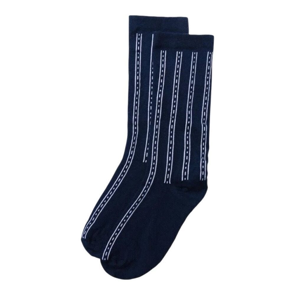 American Trench The Banker Crew Socks Navy Blue, Universal Fit 7–12, Made in USA
